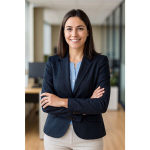 Women's Casual Corner Navy Blue Blazer Jacket Size 12